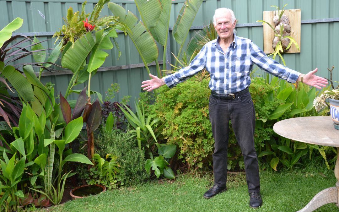 ARVL Resident, Brian, in his garden